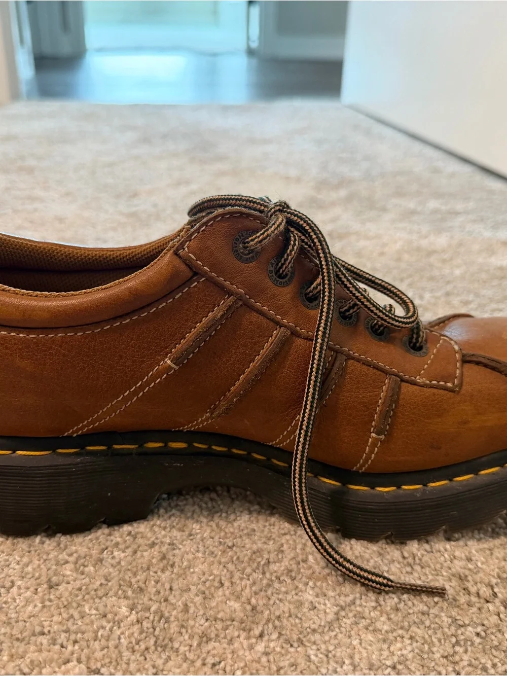 Dr. Martens Vintage Men’s Chestnut Brown Leather Lace-Up Oxfords 11